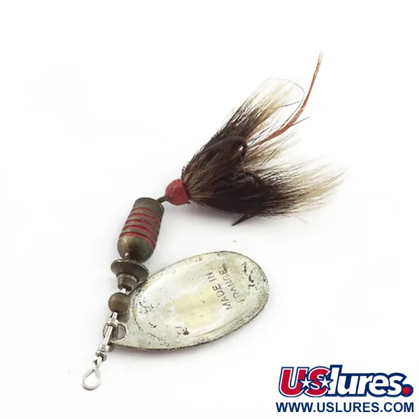 Mepps Aglia 3 dressed (з хвосту білки) 1960-х років, silver, 7,3, блешня оберталка (вертушка) #23570