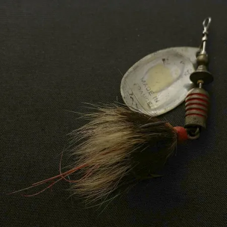 Mepps Aglia 3 dressed (з хвосту білки) 1960-х років, silver, 7,3, блешня оберталка (вертушка) #23570