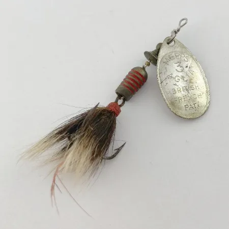 Mepps Aglia 3 dressed (з хвосту білки) 1960-х років, silver, 7,3, блешня оберталка (вертушка) #23570