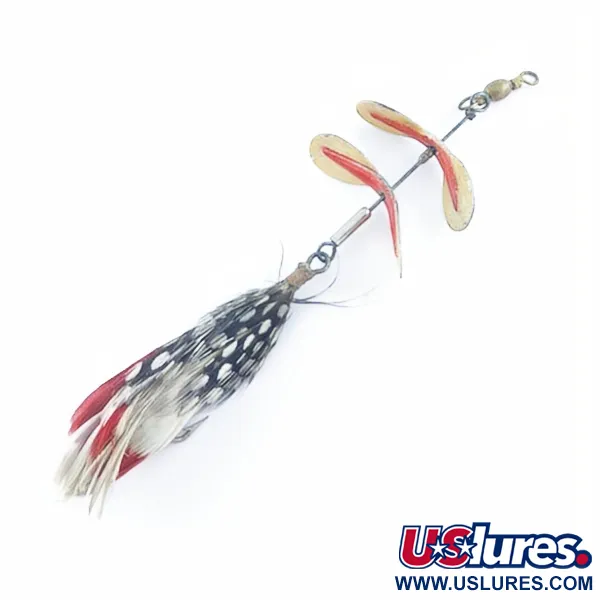 Pflueger Tandem Spinner 1, нікель/червоний, 10, блешня оберталка (вертушка) #23655