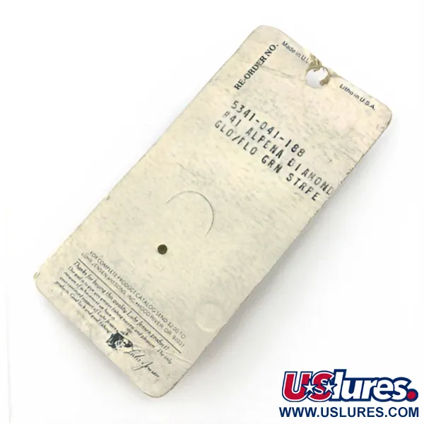 Luhr Jensen Luhr jensen Alpena Diamond #41 Glow​, Glo-Flo Green stripe, 7, блесна коливалка (колебалка) #23708