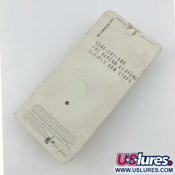 Luhr Jensen Luhr jensen Alpena Diamond #41 Glow​, Glo-Flo Green stripe, 7, блесна коливалка (колебалка) #23708