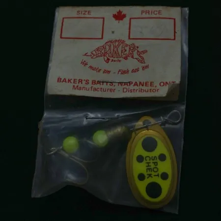 Baker's Bait Baker's Spot Chek Spinner, латунь/шартрез, 7, блешня оберталка (вертушка) #23842