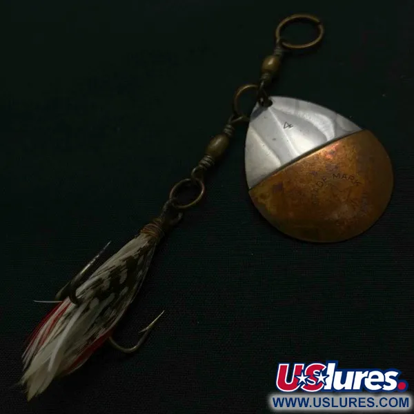 W.T. J. Lowe Lowe's Star Colorado Spinner 4 №5823 (1890-x років, нікель/латунь, 7, блешня оберталка (вертушка) #23847