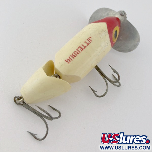  Fred Arbogast Jitterbug Jointed, red head, 14, воблер #23869