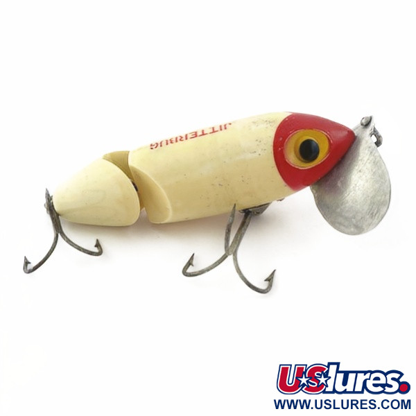  Fred Arbogast Jitterbug Jointed, red head, 14, воблер #23869