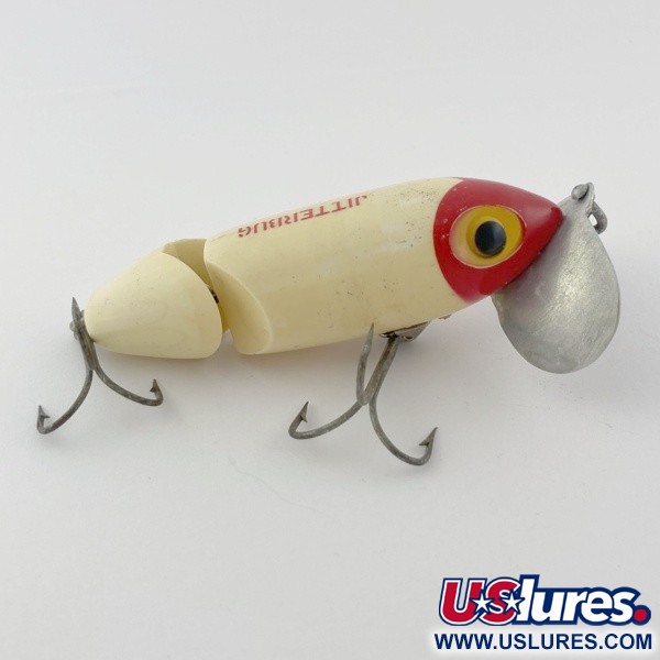  Fred Arbogast Jitterbug Jointed, red head, 14, воблер #23869