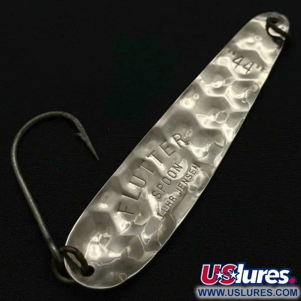  Luhr Jensen Flutter Spoon 44, нікель, 4, блесна коливалка (колебалка) #23985