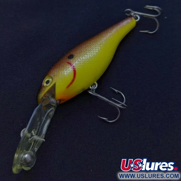  Rebel Double Deep Shad, brown/yellow, 5, воблер #24030