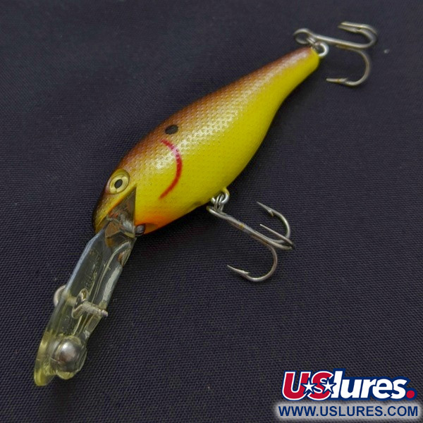  Rebel Double Deep Shad, brown/yellow, 5, воблер #24030