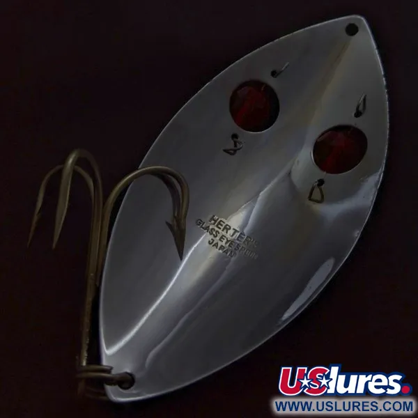  Herter's Glass Eye Spoon, нікель/червоні очі, 60, блесна коливалка (колебалка) #24036