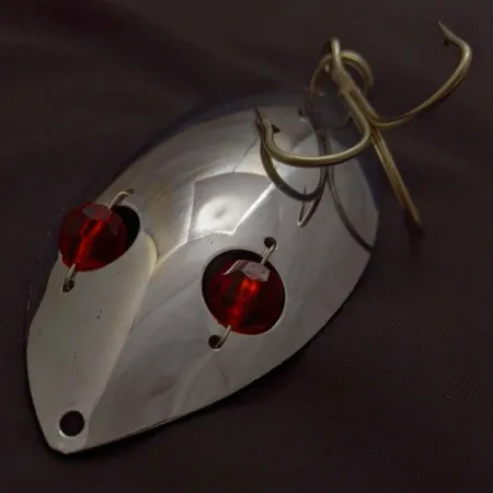 Herter's Glass Eye Spoon, нікель/червоні очі, 60, блесна коливалка (колебалка) #24036