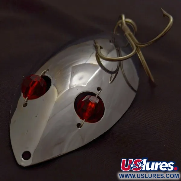  Herter's Glass Eye Spoon, нікель/червоні очі, 60, блесна коливалка (колебалка) #24036