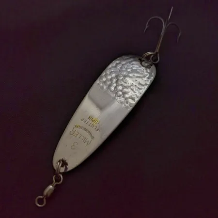 Miller Flutter Spin 3 Блешня, Срібло, 1/2oz, Hammered Finish, #24041
