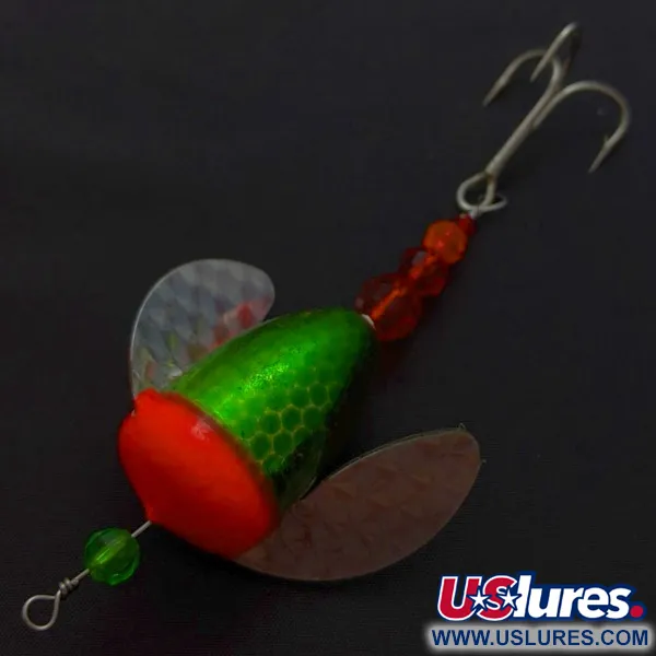 Yakima Bait Worden's Spin-n-Glo, green/red, 8, блешня оберталка (вертушка) #24082