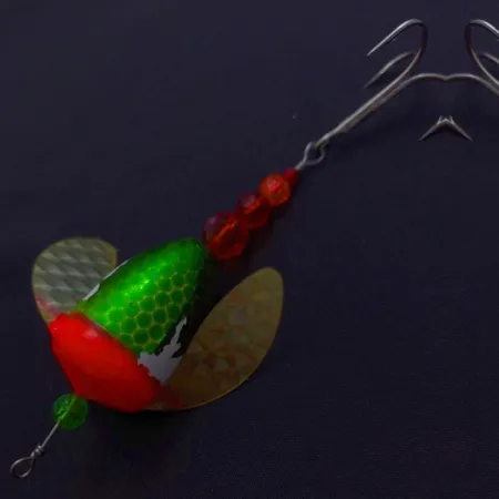 Yakima Bait Worden's Spin-n-Glo, green/red, 8, блешня оберталка (вертушка) #24082
