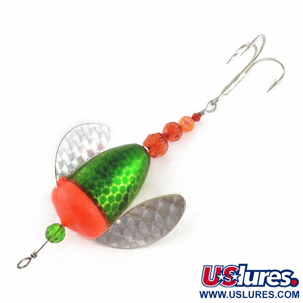 Yakima Bait Worden's Spin-n-Glo, green/red, 8, блешня оберталка (вертушка) #24082
