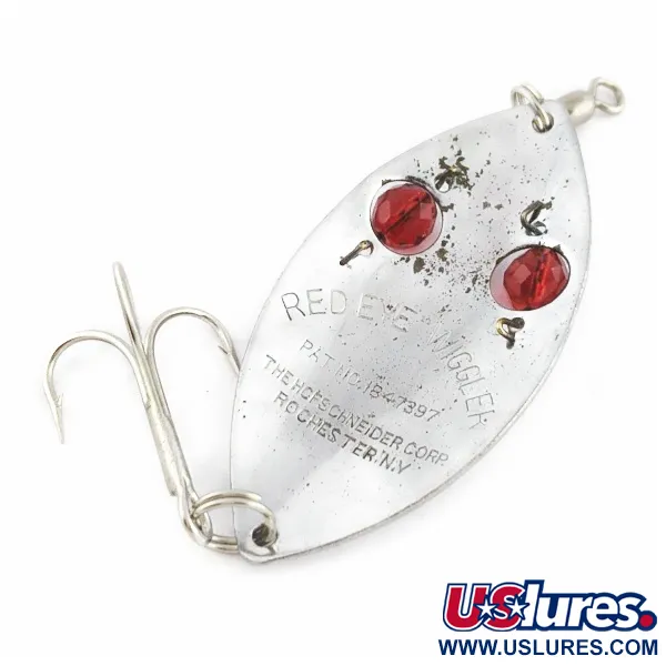  Hofschneider Red Eye Wiggler, нікель/червоний, 25, блесна коливалка (колебалка) #24196