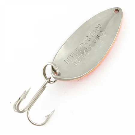 Eppinger Dardevle Devle Dog  5400 Detroit (1980-x), нікель/помаранчевий UV, 14, блесна коливалка (колебалка) #24200