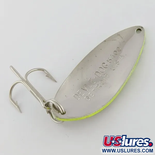 Eppinger Dardevle Devle Dog  5400 Detroit (1980-x), нікель/помаранчевий UV, 14, блесна коливалка (колебалка) #24220