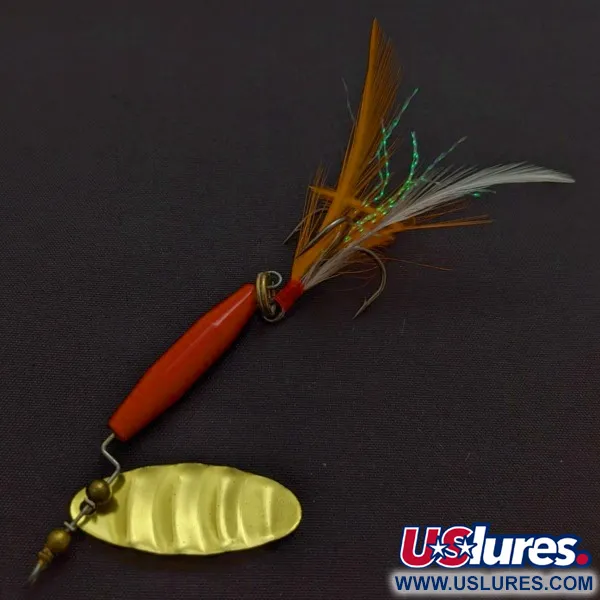 Worth #301, червоний/чорний/золото, 9, блешня оберталка (вертушка) #24254