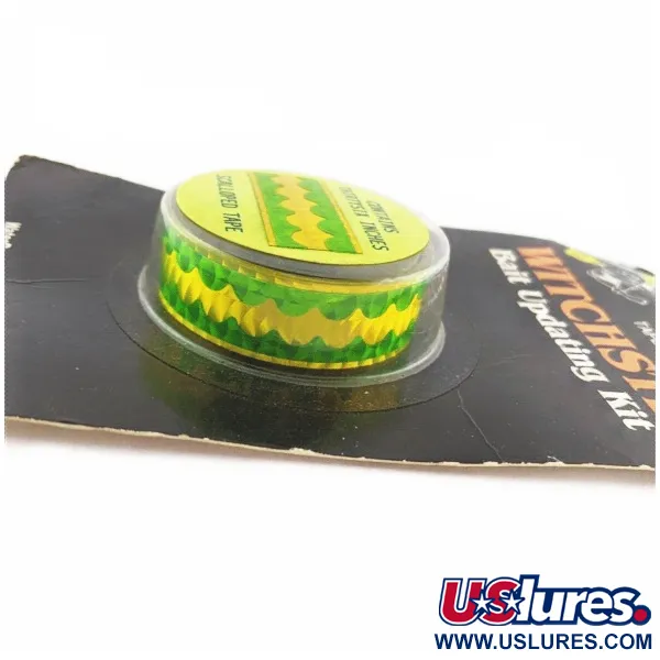 Witchcraft Witchstix Bait Scalloped tape , yellow/green hologram, до рибалки #24257