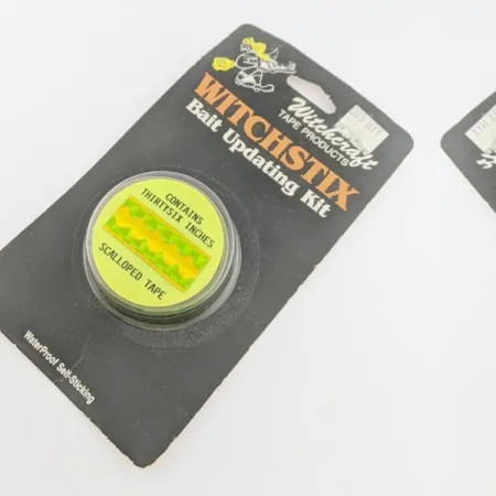 Witchcraft Witchstix Bait Scalloped tape , yellow/green hologram, до рибалки #24257