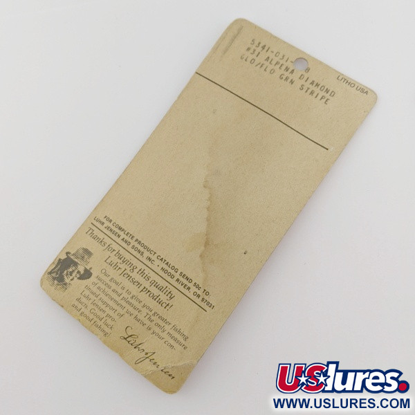 Luhr Jensen Luhr jensen Alpena Diamond #31 Glow, Glo-Flo Green stripe, 4, блесна коливалка (колебалка) #24265