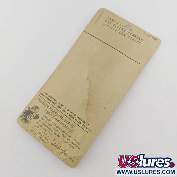 Luhr Jensen Luhr jensen Alpena Diamond #31 Glow​, Glo-Flo Green stripe, 4, блесна коливалка (колебалка) #24265