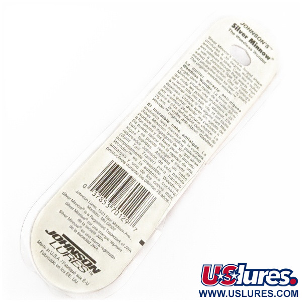 Johnson Silver Minnow незачіпляйка, Зелений/оранжевий/нікель, 21, блесна коливалка (колебалка) #24267