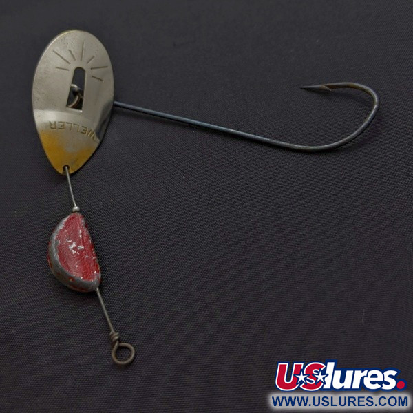  Weller June-Bug Stripe-on, срібло/золото, 14, блешня оберталка (вертушка) #24278