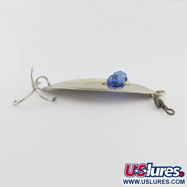  Hofschneider Red Eye Wiggler, срібло/латунь/сині очі, 25, блесна коливалка (колебалка) #24287