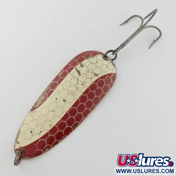 Eppinger Dardevle Huskie Junior Detroit (1950s), нікель/червоний, 58, блесна коливалка (колебалка) #24338