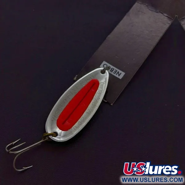  Nebco Pixee, нікель/помаранчевий UV - світиться в ультрафіолеті, 14, блесна коливалка (колебалка) #24352