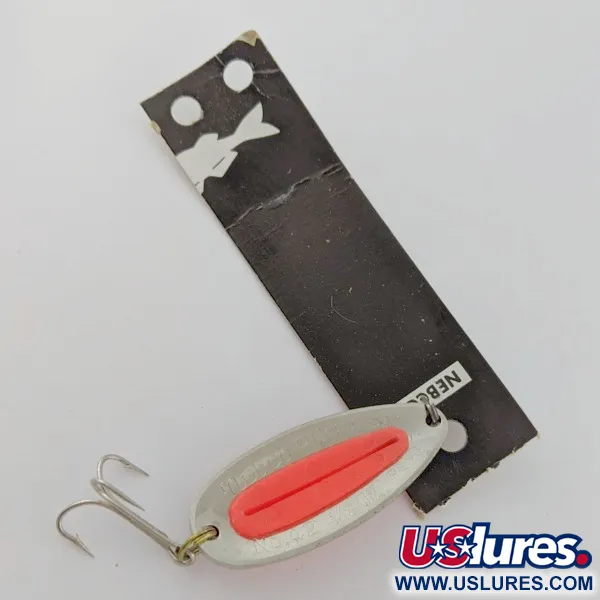  Nebco Pixee, нікель/помаранчевий UV - світиться в ультрафіолеті, 14, блесна коливалка (колебалка) #24352