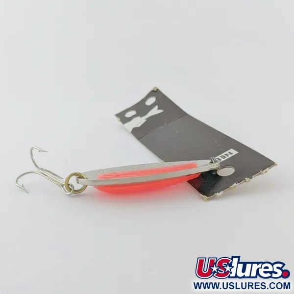  Nebco Pixee, нікель/помаранчевий UV - світиться в ультрафіолеті, 14, блесна коливалка (колебалка) #24352