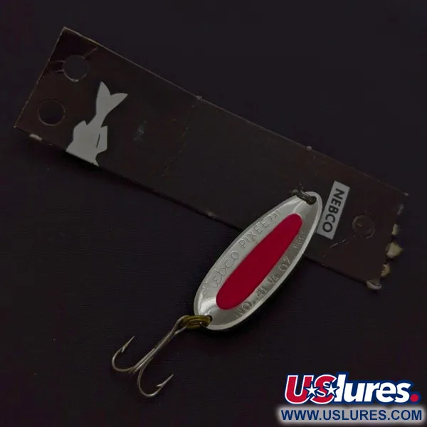  Nebco Pixee, нікель/червоний UV - світиться в ультрафіолеті, 7, блесна коливалка (колебалка) #24353
