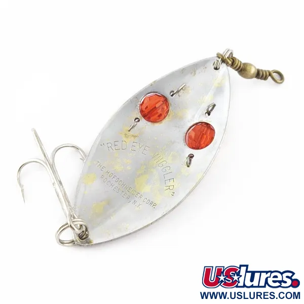  Hofschneider Red Eye Wiggler, срібло/латунь/червоні очі, 25, блесна коливалка (колебалка) #24361