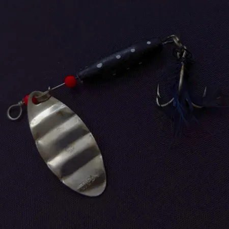 Dolphin Marble Spinner (Japan), нікель/чорний, 7, блешня оберталка (вертушка) #24421