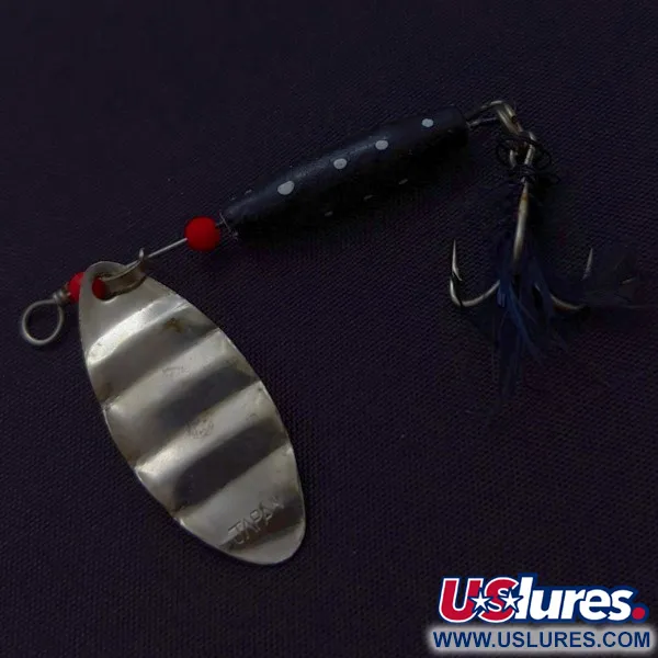 Dolphin Marble Spinner (Japan), нікель/чорний, 7, блешня оберталка (вертушка) #24421