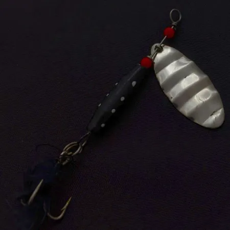 Dolphin Marble Spinner (Japan), нікель/чорний, 7, блешня оберталка (вертушка) #24421