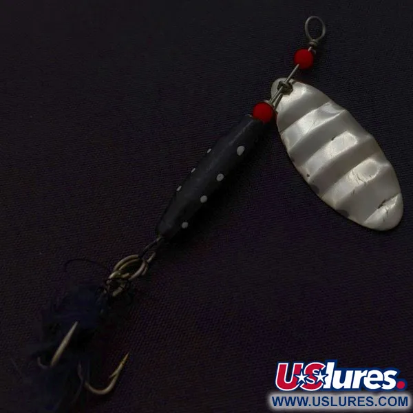 Dolphin Marble Spinner (Japan), нікель/чорний, 7, блешня оберталка (вертушка) #24421