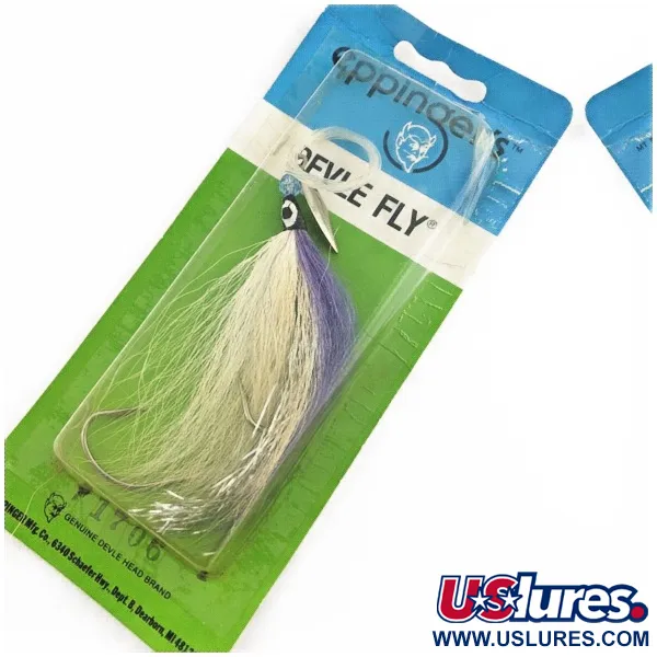 Eppinger Devle Fly оснастка, Нікель Білий Фіолет, Bucktail, #24438