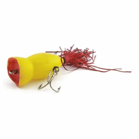 Atlantic Lures Paradise Popper Поппер, Yellow, 10г, Rubber Skirt, #24494