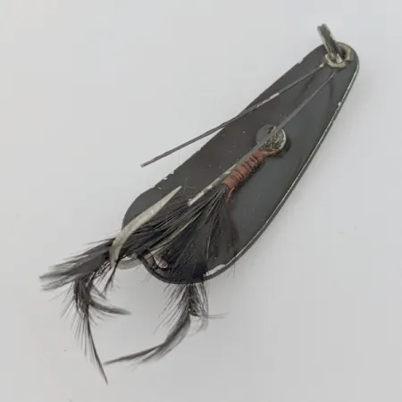 Блешня Weezel Rex Spoon, чорна, 12г, незачіпляйка з пір'ям, #24674