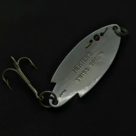 Блешня Herter's Swiss Spoon, нікель, 7 г, червона намистина, #24721