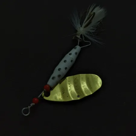 Abu Spinnaren Reflex, золотий, 7 г, оперений трійник, #24756