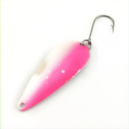 Moonshine Lures Flutter Коливна Блешня, Біло-Рожевий, 7г, #24759