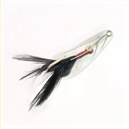 Weezel Rex Spoon коливна блешня, нікель, 12г, пір'яний хвіст, #24761