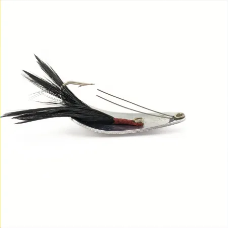 Weezel Rex Spoon коливна блешня, нікель, 12г, пір'яний хвіст, #24761